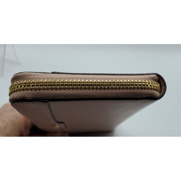 LODIS Mauve Dusty Rose  Zip Around Leather Wallet Organizer Card & ID Slots - Picture 6 of 11